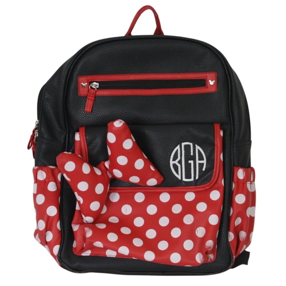 Disney Minnie Mouse Diaper Bag Backpack Red Polka Dot Bow